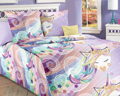 Постельное белье Цветные сны 1 Перкаль мультиколор