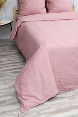 Пододеяльник из страйп-сатина Комфорт пыльная роза